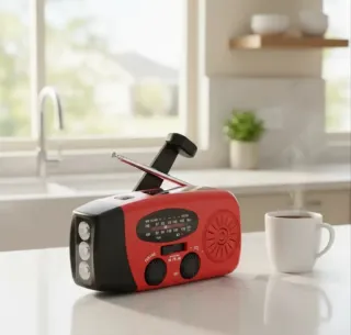 Radio de emergencia solar y linterna