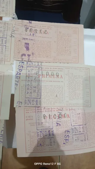 Lotería Nacional Décimos Antiguos 1961