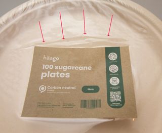 100 Piatti Compostabili Canna da Zucchero