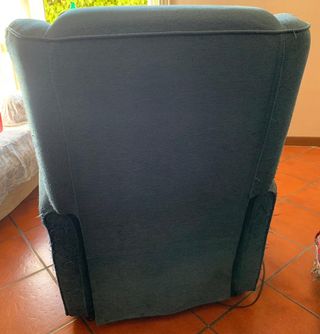 Poltrona relax alzapersone blu