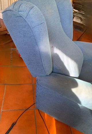 Poltrona relax alzapersone blu