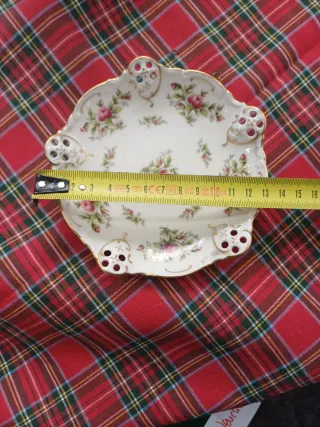 Plato Rosenthal con rosas