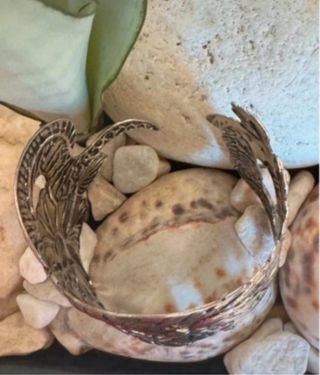 Bracciale rigido Serpente e Fior di Loto
