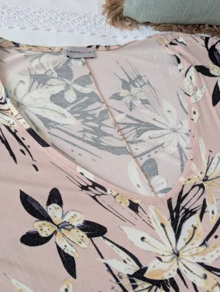 Vestido largo con abertura talla grande