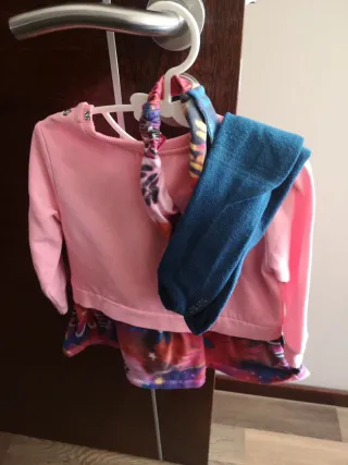 Vestido infantil rosa com estrela