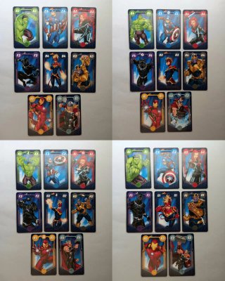 ‼️ Cartas Marvel Superheroes Hulk Iron Man Thanos