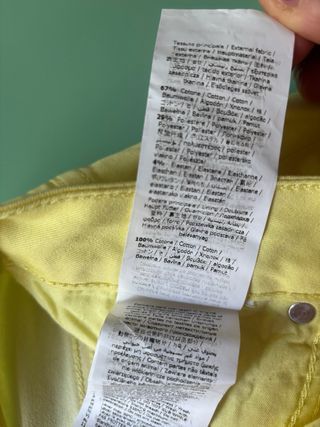 Pantaloni Liu Jo Gialli Bottom Up