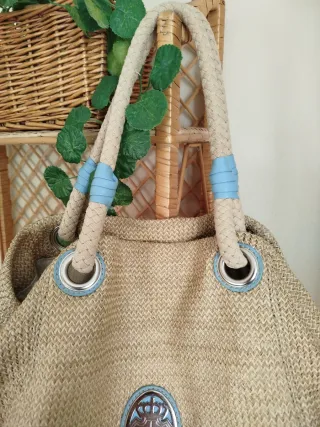 Bolso Capazo Tous Beige y Azul