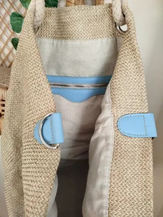 Bolso Capazo Tous Beige y Azul