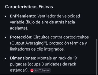 QSC USA 900 Amplificador Etapa