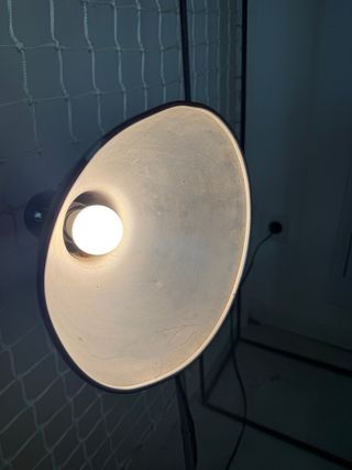 Lámpara de pie vintage burdeos metal