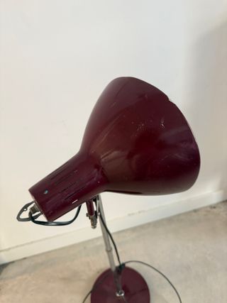 Lámpara de pie vintage burdeos metal