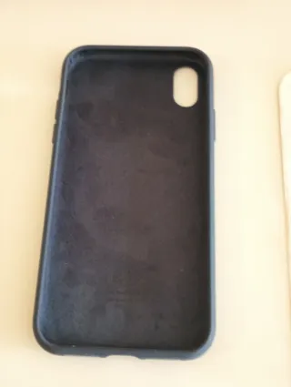 Funda Silicona iPhone X Negra Sin Usar