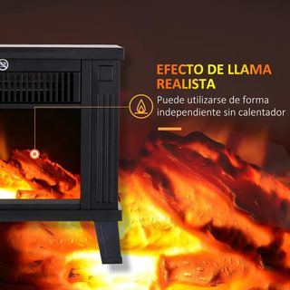 Chimenea decorativa con Efecto de Llama Negro