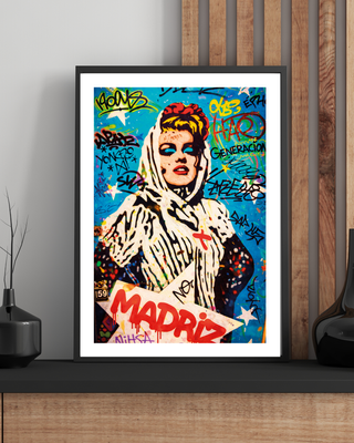 Cuadro Marilyn Monroe chulapa Madrid. Grafiti