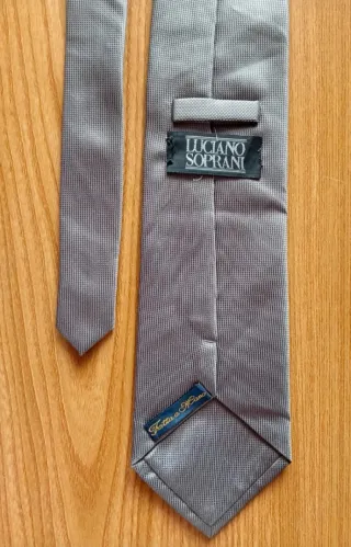 Set tre cravatte sartoriali vintage, fatte a mano