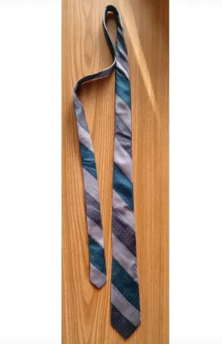 Set tre cravatte sartoriali vintage, fatte a mano