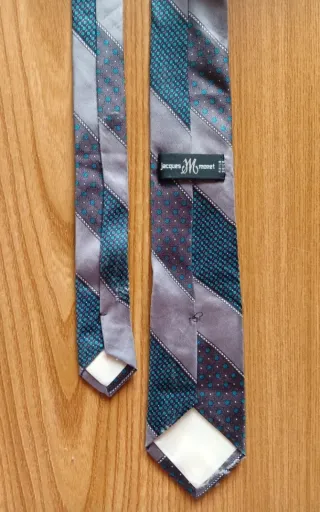 Set tre cravatte sartoriali vintage, fatte a mano