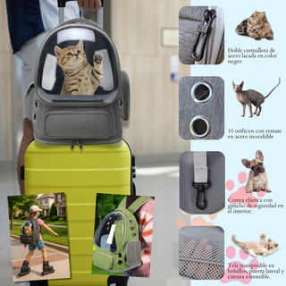 Mochila Transportín Extensible Mascotas Viajes