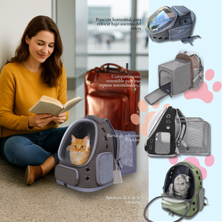 Mochila Transportín Extensible Mascotas Viajes