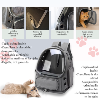 Mochila Transportín Extensible Mascotas Viajes