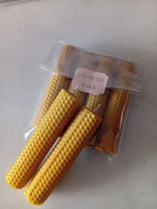 Lote 6 Velas Miel Abeja Natural