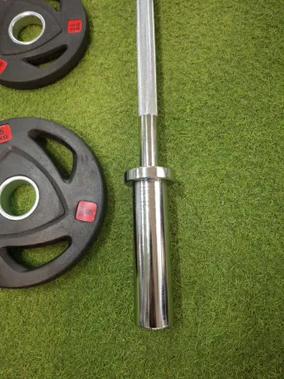 Barra Olímpica 120cm + 4 Discos