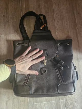 Mochila polipiel marrón