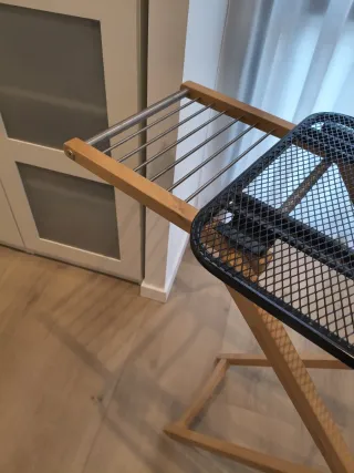 Tabla de planchar grande madera natural regulable