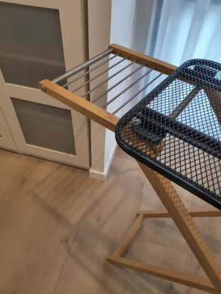 Tabla de planchar grande madera natural regulable