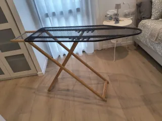 Tabla de planchar grande madera natural regulable