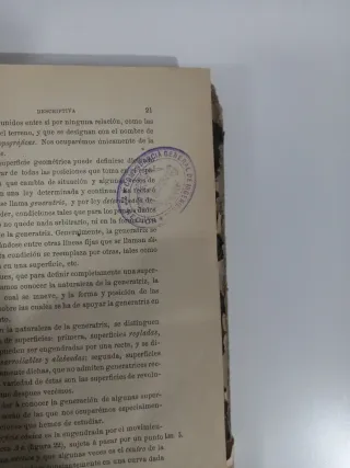 Geometría Descriptiva. 1882. Capitán de ingenieros