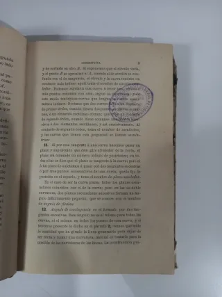 Geometría Descriptiva. 1882. Capitán de ingenieros