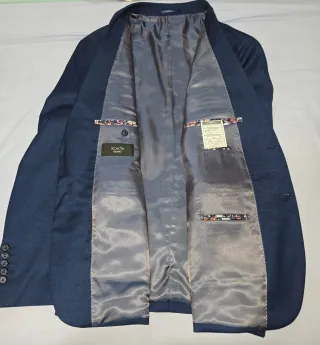 Traje de chaqueta azul hombre talla 56.