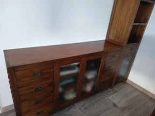 Conjunto de muebles de teca de salón