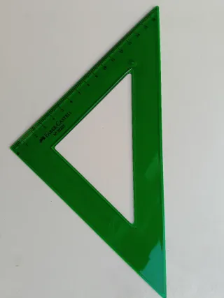 Pack escuadra, cartabón y transportador Faber-Cast