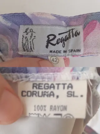 Falda vintage estampado abstracto.