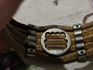 Pulsera cuero y acero