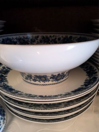 Vajilla Santa Clara Grande Porcelana Azul