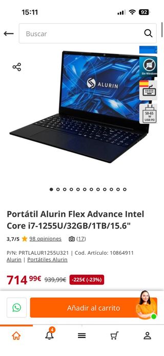 Portatile Lenovo i7 Nero