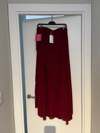 Conjunto Top y Falda Larga Rojo