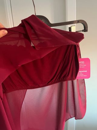 Conjunto Top y Falda Larga Rojo