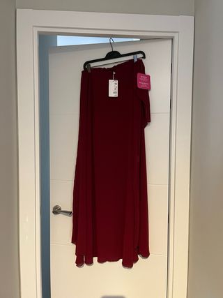 Conjunto Top y Falda Larga Rojo