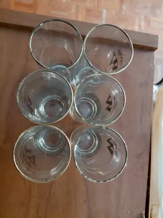 Vasos Tubo Vintage Dorados (Set de 4)