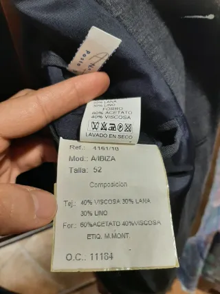 Traje Marco Montanelli Gris Oscuro Talla L