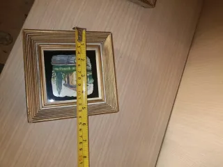 Coppia di quadri vintage dorati