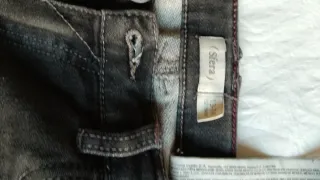 Pantalón vaquero 13/14 años chico negro desgastado