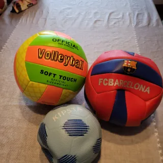 Set di 3 palloni: Pallavolo, FC Barcelona, Kipsta
