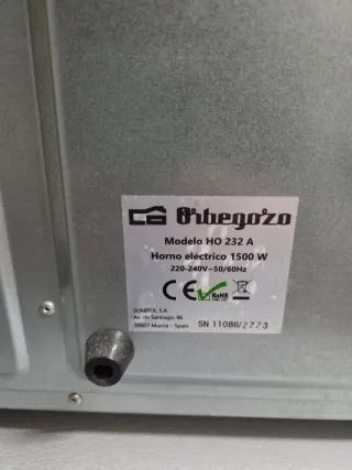 Horno Eléctrico Orbegozo HO 232 A