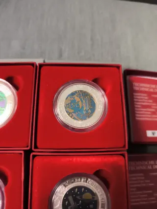 Lote 4 Monedas 25€ plata y niobio